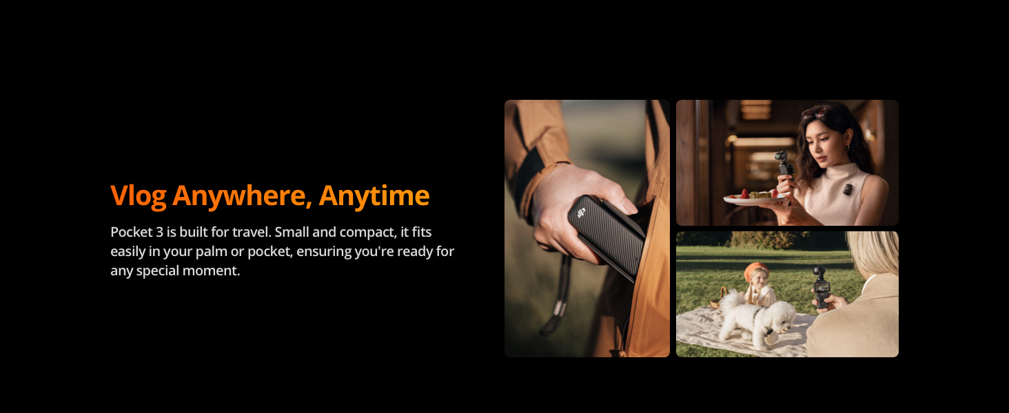 DJI Osmo Pocket 3 Vlogging Camera with 1'' CMOS & 4K/120fps Video